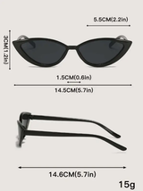 Lunettes de mode élégantes et vintage à petite monture en forme d'œil de chat noir L’Art des Vêtements