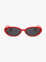 lunettes de moderétro ovales rouges en acrylique pour femmes L’Art des Vêtements