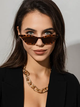 Lunettes de femme à monture semi-métallique en forme d'œil de chat L’Art des Vêtements