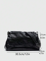 Sac à bandoulière en chaîne en PU doux de marque de luxe L’Art des Vêtements