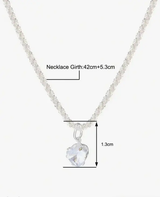 Petit pendentif en diamant unique en argent, élégante chaîne de clavicule à verrou en cuivre L’Art des Vêtements