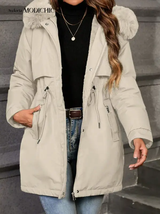 Aveloria Modichic Manteau capitonné à capuche rembourré avec cordon de serrage à la taille L’Art des Vêtements