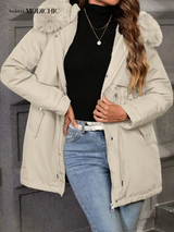 Aveloria Modichic Manteau capitonné à capuche rembourré avec cordon de serrage à la taille L’Art des Vêtements