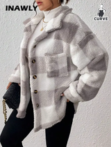 INAWLY Veste à manches longues avec boutons et poches pour femme L’Art des Vêtements