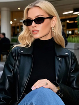 Lunettes de mode rétro forme d'œil de chat petit cadre noir Y2K L’Art des Vêtements