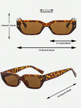 Lunettes de mode à petit cadre rétro pour fête, rectangulaires au style punk L’Art des Vêtements