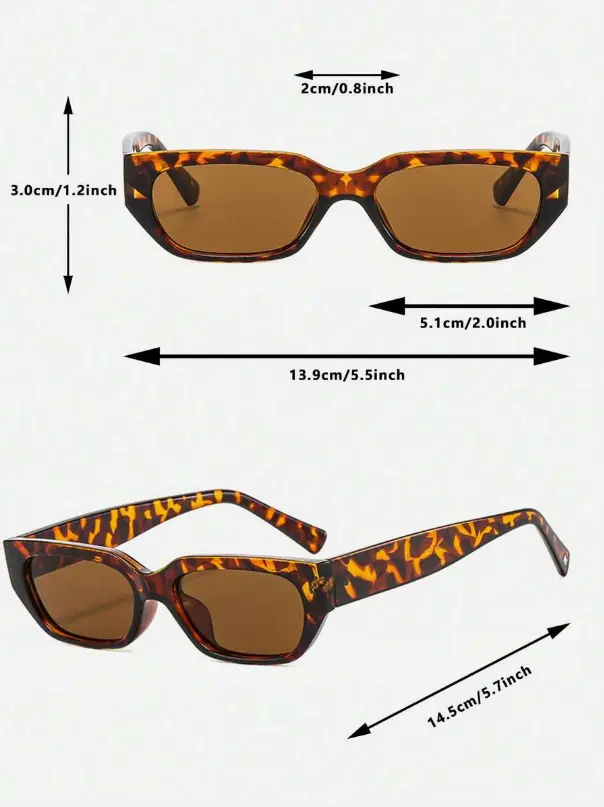 Lunettes de mode à petit cadre rétro pour fête, rectangulaires au style punk L’Art des Vêtements