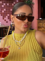 Lunettes de mode cycliste extérieur en acrylique forme enveloppante Y2K L’Art des Vêtements