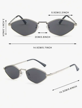 lunettes de femme au cadre en métal polygonal argenté L’Art des Vêtements