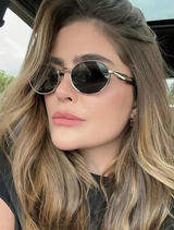 Lunettes de mode avec monture métallique ovale L’Art des Vêtements