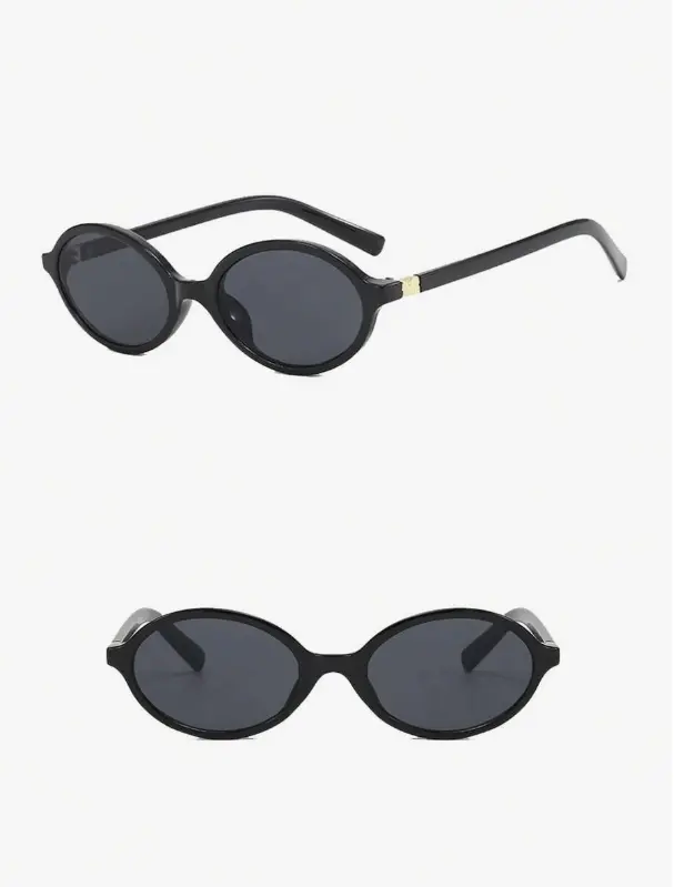 Lunettes de mode décoratives de style rétro hip-hop à petit ovale L’Art des Vêtements