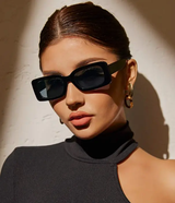 Lunettes de soleil carrées classiques en plastique avec protection UV L’Art des Vêtements