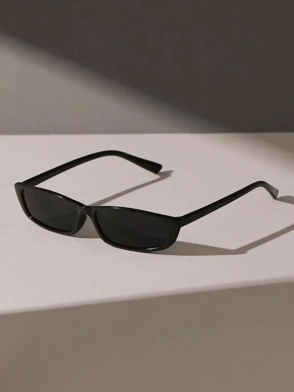 Lunettes modes minimalistes de mode rectangulaires à petite monture L’Art des Vêtements