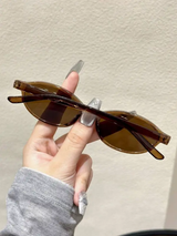Lunettes de mode vintage en plastique beige géométrique, pour femmes L’Art des Vêtements
