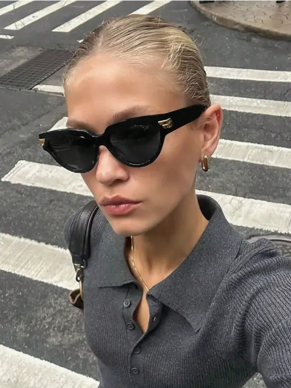 Lunettes de mode pour femmes de forme ovale avec grand cadre L’Art des Vêtements