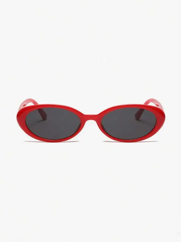 lunettes de moderétro ovales rouges en acrylique pour femmes L’Art des Vêtements