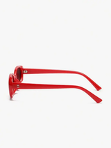 lunettes de moderétro ovales rouges en acrylique pour femmes L’Art des Vêtements