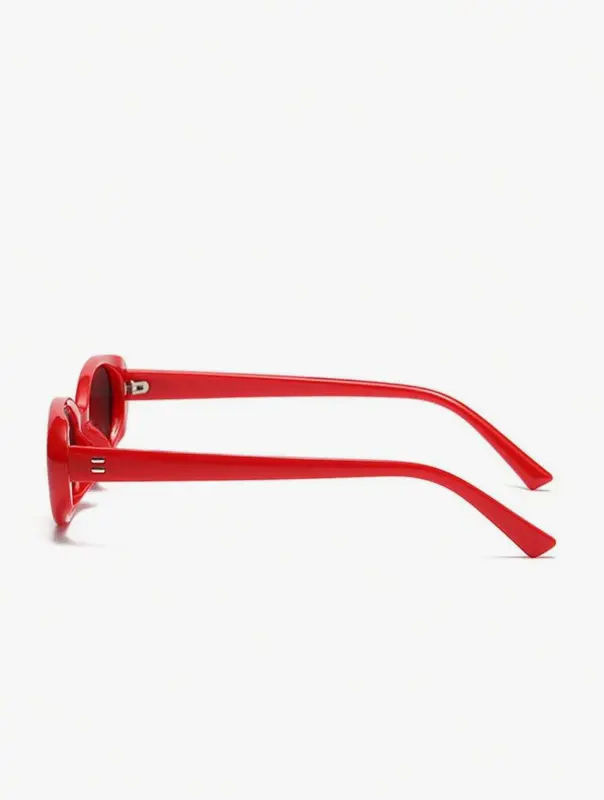 lunettes de moderétro ovales rouges en acrylique pour femmes L’Art des Vêtements
