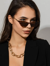 Lunettes de femme à monture semi-métallique en forme d'œil de chat L’Art des Vêtements