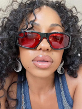 Lunettes de cyclisme mode Y2K en acrylique pour femmes, forme enveloppante L’Art des Vêtements