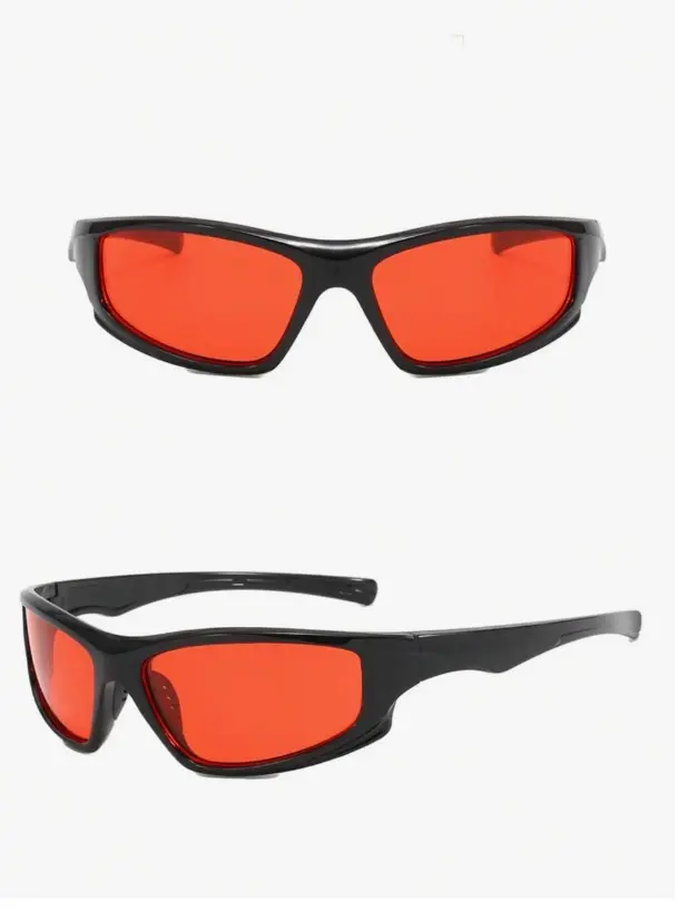 Lunettes de cyclisme mode Y2K en acrylique pour femmes, forme enveloppante L’Art des Vêtements