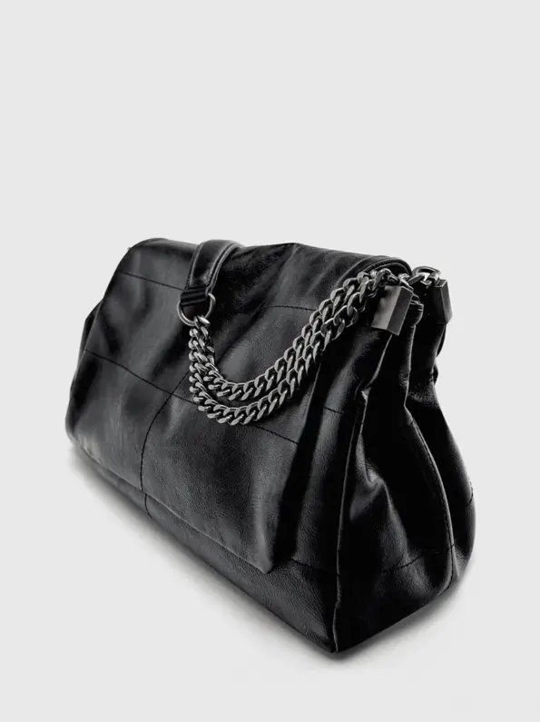 Sac à bandoulière en chaîne en PU doux de marque de luxe L’Art des Vêtements