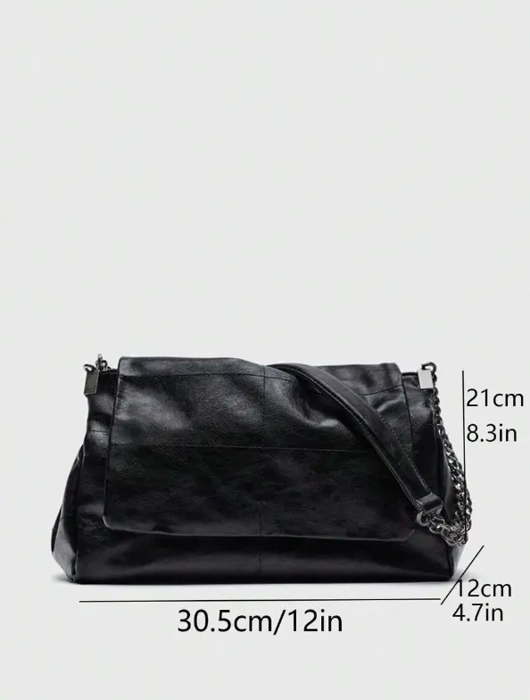 Sac à bandoulière en chaîne en PU doux de marque de luxe L’Art des Vêtements