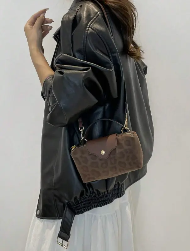 sac à bandoulière mini vintage imprimé léopard L’Art des Vêtements