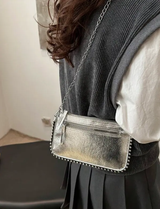 Sac à bandoulière argenté pour femme L’Art des Vêtements