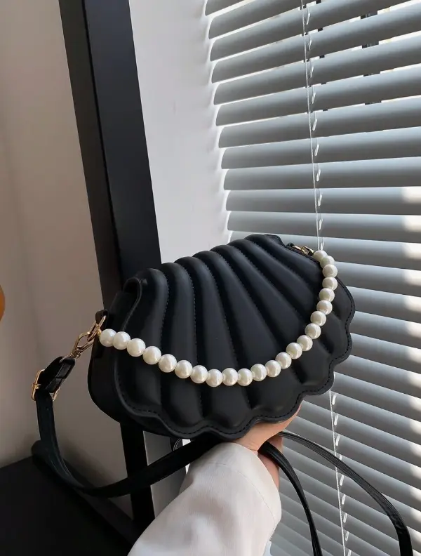 Sac bandoulière en forme de coquillage, sac à épaule mini mode L’Art des Vêtements