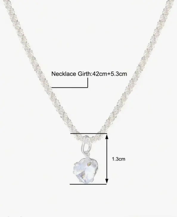 Petit pendentif en diamant unique en argent, élégante chaîne de clavicule à verrou en cuivre L’Art des Vêtements