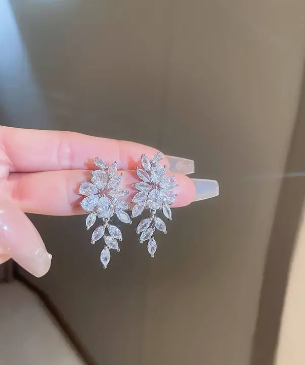 jealous young 1 paire Luxe Zircone Cubique Femme Fête Boucles D'oreilles L’Art des Vêtements