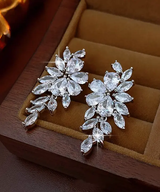 jealous young 1 paire Luxe Zircone Cubique Femme Fête Boucles D'oreilles L’Art des Vêtements