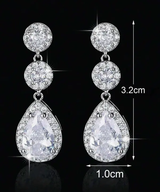 paire de boucles d'oreilles de luxe en forme de goutte d'eau pour femmes L’Art des Vêtements