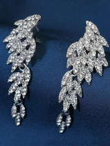 paire de boucles d'oreilles en cristal strass, convenant aux femmes L’Art des Vêtements