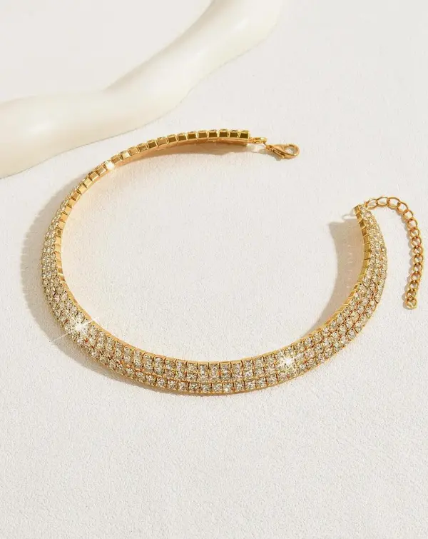 Ras-du-cou Avec Strass - Femme L’Art des Vêtements