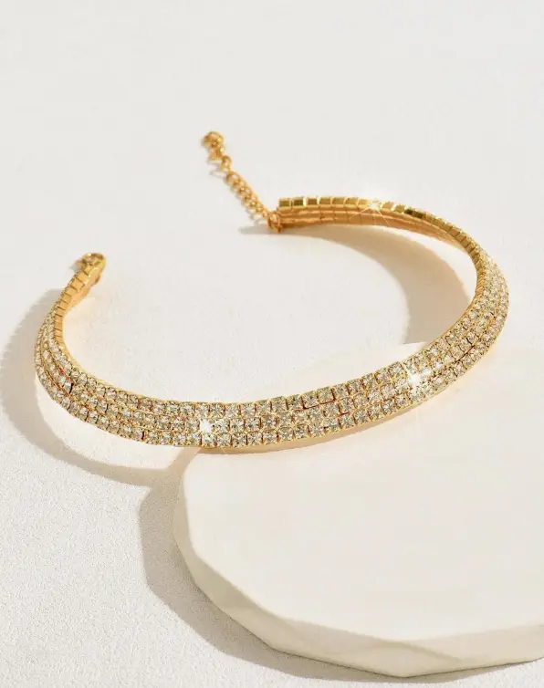 Ras-du-cou Avec Strass - Femme L’Art des Vêtements