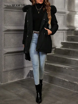 Aveloria Modichic Manteau matelassé avec capuche à col en fausse fourrure pour femme L’Art des Vêtements