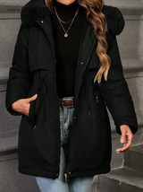 Aveloria Modichic Manteau matelassé avec capuche à col en fausse fourrure pour femme L’Art des Vêtements