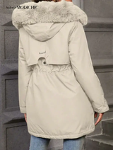Aveloria Modichic Manteau capitonné à capuche rembourré avec cordon de serrage à la taille L’Art des Vêtements