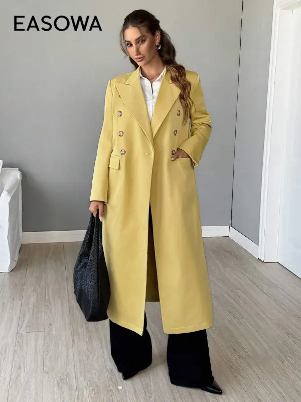 Easowa Manteau long ample pour femmes L’Art des Vêtements