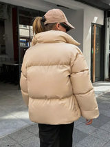 Manteau d'hiver matelassé à fermeture à bouton-pression pour femme L’Art des Vêtements