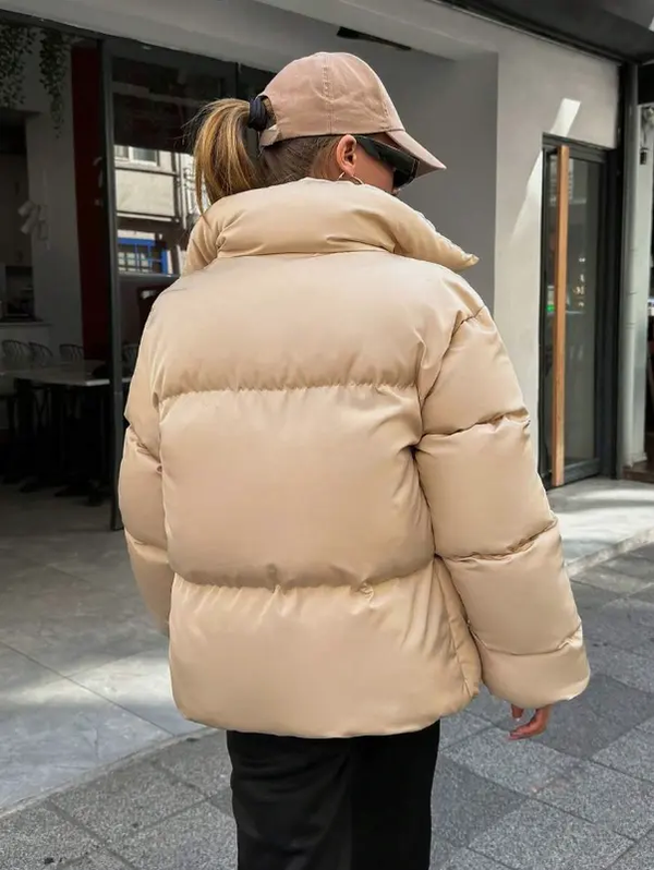 Manteau d'hiver matelassé à fermeture à bouton-pression pour femme L’Art des Vêtements