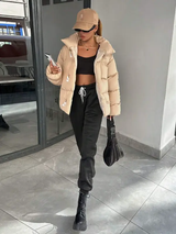 Manteau d'hiver matelassé à fermeture à bouton-pression pour femme L’Art des Vêtements