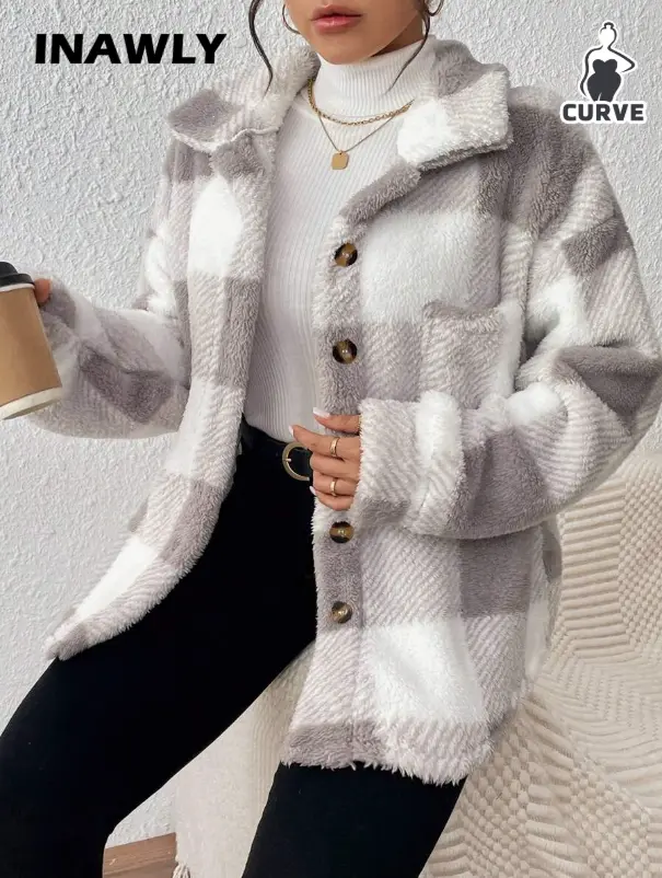 INAWLY Veste à manches longues avec boutons et poches pour femme L’Art des Vêtements