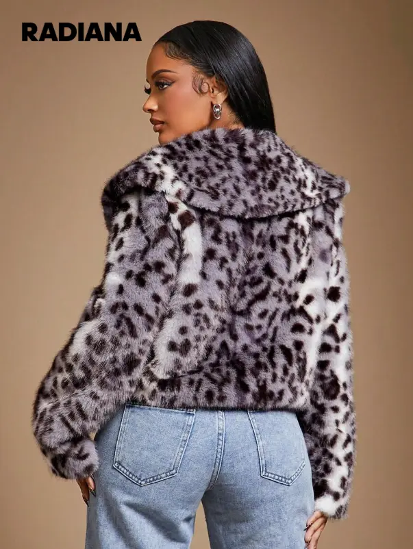 Radiana Veste élégante et sexy en fausse fourrure imprimé léopard pour femmes (Copie) L’Art des Vêtements