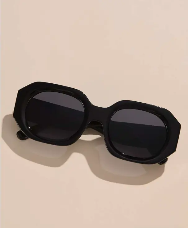 Lunettes à gros cadre polygonal simples et décontractées, accessoires de mode pour femmes L’Art des Vêtements