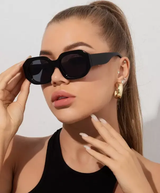 Lunettes à gros cadre polygonal simples et décontractées, accessoires de mode pour femmes L’Art des Vêtements